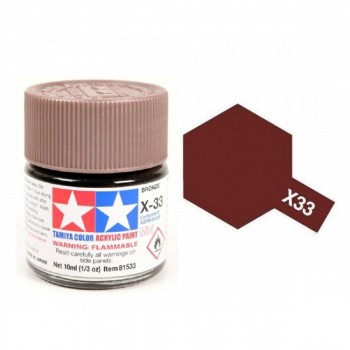 TAMIYA X-33 BRONZE - ACRYLIC PAINT MINI (GLOSS) 10ML